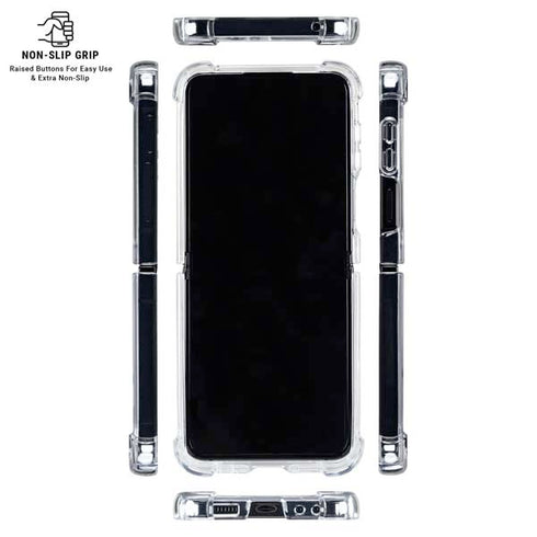 MLB Detroit Tigers - Solid Distressed Galaxy Z Flip6 Clear Case